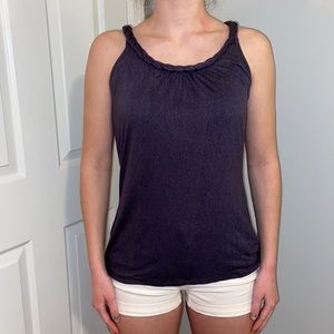 Dark purple and grey braided tank top